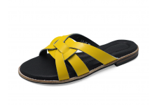 Women Sandals Flat LS-12 Yellow Nappa